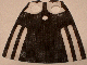 Lot ID: 385351043  Part No: 522px2  Name: Minifigure Cape Cloth, Standard - Starched Fabric - 4.0cm Height with Black Back and Stripes Pattern