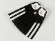 Part No: 522px2  Name: Minifigure Cape Cloth, Standard - Starched Fabric - 4.0cm Height with Black Back and Stripes Pattern