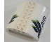 Part No: 54095pb17  Name: Slope, Curved 8 x 8 x 2 Double with Dark Blue 'AIR' and Bird Logo with Lime and Light Aqua Highlights Pattern on Both Sides (Stickers) - Set 60367