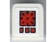 Part No: 54200pb052  Name: Slope 30 1 x 1 x 2/3 with Red and Black Screen and Buttons Pattern (Sticker) - Set 8899
