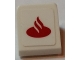 Part No: 54200pb084  Name: Slope 30 1 x 1 x 2/3 with Red Santander Logo on White Background Pattern (Sticker) - Sets 75879 / 75913