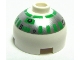 Part No: 553pb002  Name: Brick, Round 2 x 2 Dome Top with Silver and Green Pattern (R2-R7)