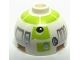 Part No: 553pb005  Name: Brick, Round 2 x 2 Dome Top with Silver and Lime Pattern (R7-A7)