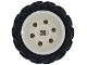 Part No: 56145c11  Name: Wheel 30.4mm D. x 20mm with No Pin Holes and Reinforced Rim with Black Tire 43 x 22 Tractor (56145 / 7616)