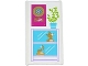 Part No: 57895pb033  Name: Glass for Window 1 x 4 x 6 with Gold Vinyl Record on Plaque, Plant and Trophy Cabinet Pattern (Sticker) - Set 41103