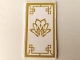 Part No: 57895pb058  Name: Glass for Window 1 x 4 x 6 with Gold Flower Pattern (Sticker) - Set 70643