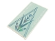 Part No: 57895pb101  Name: Glass for Window 1 x 4 x 6 with Metallic Light Blue Ice Crystals, Triangles, Shards and Diamonds Pattern (Sticker) - Set 43197