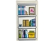 Part No: 57895pb148 Name: Glass for Window 1 x 4 x 6 with Bookcase with Books, Files, Picture and Storage Box Pattern (Sticker) - Set 41740 Part No: 57895pb148 Name: Glass for Window 1 x 4 x 6 with Bookcase with Books, Files, Picture and Storage Box Pattern (Sticker) - Set 41740