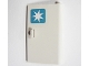 Part No: 58380pb02  Name: Door 1 x 3 x 4 Right - Open Between Top and Bottom Hinge with Maersk Logo Pattern (Sticker) - Set 10219