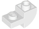 Afbeelding van Lego stukje, Slope, Curved 2 x 1 Inverted with Recessed Stud, White
