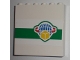 Part No: 59349pb006  Name: Panel 1 x 6 x 5 with Box and Arrows and Globe on Green Stripe Pattern (Sticker) - Set 7733