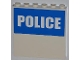 Part No: 59349pb040  Name: Panel 1 x 6 x 5 with White 'POLICE' on Blue Background Half Height Pattern (Sticker) - Set 7498