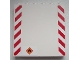 Part No: 59349pb072  Name: Panel 1 x 6 x 5 with Red and White Danger Stripes and Black Flame Pattern (Stickers) - Set 60020