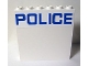 Part No: 59349pb098  Name: Panel 1 x 6 x 5 with Blue 'POLICE' on White Background Pattern (Sticker) - Set 60044