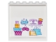 Part No: 59349pb127  Name: Panel 1 x 6 x 5 with Gift Boxes, Masks, Shelf with Cake Stand and Round Boxes and Shopping Bags on Inside Pattern (Sticker) - Set 41132
