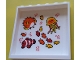 Part No: 59349pb254  Name: Panel 1 x 6 x 5 with Red, Orange, and Bright Light Orange Fish, Pufferfish, Clownfish, and Jellyfish Pattern on Inside (Sticker) - Set 60204