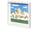 Part No: 59349pb369  Name: Panel 1 x 6 x 5 with Tan and Dark Tan Mountains, Sand Green Forest and White Clouds on Medium Blue Sky Pattern (Sticker) - Set 76218