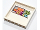 Part No: 59349pb393  Name: Panel 1 x 6 x 5 with Orange Shelf with Books, Lime Plant in Medium Azure Pot and Orange Billboard / Pinboard Pattern (Sticker) - Set 41731