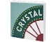 Part No: 59349pb440R  Name: Panel 1 x 6 x 5 with Dark Green Marquee Sign, Dark Red Curved Window Segments and 'CRYSTAL' on Sand Green Background Pattern Model Right Side