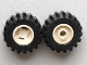 Lot ID: 316780594  Part No: 6014ac01  Name: Wheel 11mm D. x 12mm, Hole Round for Wheels Holder Pin with Black Tire 21mm D. x 12mm - Offset Tread Small Wide (6014a / 6015)