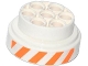 Part No: 60208pb02  Name: Wheel 31mm D. x 15mm Technic with Orange and White Danger Stripes Pattern (Sticker) - Set 70707