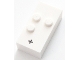 Lot ID: 383279439  Part No: 60235pb01  Name: Brick, Braille 2 x 4 with 3 Studs with Black Plus Sign (+) Pattern (dots-235 ⠖)
