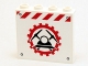 Part No: 60581pb012  Name: Panel 1 x 4 x 3 with Side Supports - Hollow Studs with Miners Logo (Helmet with Crossed Pickaxes in Gear) Pattern (Sticker) - Set 4204