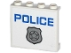 Part No: 60581pb037  Name: Panel 1 x 4 x 3 with Side Supports - Hollow Studs with Silver Police Badge and Blue 'POLICE' Pattern (Sticker) - Set 60043