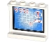 Part No: 60581pb039  Name: Panel 1 x 4 x 3 with Side Supports - Hollow Studs with Map with Coordinates, Target and Red Exclamation Mark Pattern on Inside (Sticker) - Set 60044