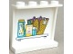 Part No: 60581pb103  Name: Panel 1 x 4 x 3 with Side Supports - Hollow Studs with Basket and Supplies on Shelf Pattern on Inside (Sticker) - Set 41315
