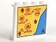 Part No: 60581pb124  Name: Panel 1 x 4 x 3 with Side Supports - Hollow Studs with Street Map, Fire Hydrant Locations, and '09', '10', '60110', and Flame in Circles Pattern (Sticker) - Set 60110
