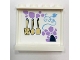 Part No: 60581pb151  Name: Panel 1 x 4 x 3 with Side Supports - Hollow Studs with Lavender Scattered Stones and Three Hanging Utensils Pattern (Sticker) - Set 41154
