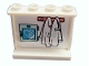 Part No: 60581pb190  Name: Panel 1 x 4 x 3 with Side Supports - Hollow Studs with AED Cabinet and Lab Coats Pattern (Sticker) - Set 41380