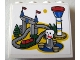 Part No: 60581pb196  Name: Panel 1 x 4 x 3 with Side Supports - Hollow Studs with LEGOLAND Park Map with Roller Coaster and Control Tower on White Background Pattern (Sticker) - Set 40346