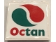 Part No: 60581pb227  Name: Panel 1 x 4 x 3 with Side Supports - Hollow Studs with Octan Logo Pattern (Sticker) - Set 60132