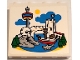 Part No: 60581pb284  Name: Panel 1 x 4 x 3 with Side Supports - Hollow Studs with LEGOLAND Park Map with Boat, Skull, Castle and Control Tower Pattern (Sticker) - Set 40710