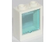 Part No: 60592c02  Name: Window 1 x 2 x 2 Flat Front with Trans-Light Blue Glass (60592 / 60601)