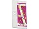 Part No: 60616pb007L  Name: Door 1 x 4 x 6 with Stud Handle with Nailed Wooden Boards, Rose Vines and Green Butterfly Pattern Model Left Side (Sticker) - Set 41039
