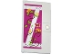 Part No: 60616pb007R  Name: Door 1 x 4 x 6 with Stud Handle with Nailed Wooden Boards, Rose Vines and Red Butterfly Pattern Model Right Side (Sticker) - Set 41039