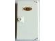 Part No: 60616pb136 Name: Door 1 x 4 x 6 with Stud Handle with '201' on Oval Gold Sign Pattern (Sticker) - Set 41684 Part No: 60616pb136 Name: Door 1 x 4 x 6 with Stud Handle with '201' on Oval Gold Sign Pattern (Sticker) - Set 41684