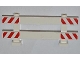 Part No: 6079pb04  Name: Fence 1 x 8 x 2 2/3 with Red and White Danger Stripes Pattern on Ends (4 Stickers) - Set 4434