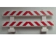 Part No: 6079pb07  Name: Fence 1 x 8 x 2 2/3 with Red and White Danger Stripes (Small Red Corners) Pattern (Stickers) - Set 60026