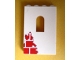 Part No: 60808pb001  Name: Panel 1 x 4 x 5 with Window with Red Bricks Pattern Bottom Left (Sticker) - Set 6242