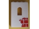 Part No: 60808pb002  Name: Panel 1 x 4 x 5 with Window with Red Bricks Pattern Bottom Right (Sticker) - Set 6242