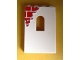 Part No: 60808pb003  Name: Panel 1 x 4 x 5 with Window with Red Bricks Pattern Top Left (Sticker) - Set 6242