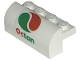 Part No: 6081pb001  Name: Slope, Curved 2 x 4 x 1 1/3 with 4 Recessed Studs with Octan Logo Pattern (Sticker) - Set 6341