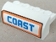 Part No: 6081pb010  Name: Slope, Curved 2 x 4 x 1 1/3 with 4 Recessed Studs with 'COAST' Pattern (Sticker) - Set 7738