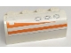 Part No: 6081pb033R  Name: Slope, Curved 2 x 4 x 1 1/3 with 4 Recessed Studs with Hatches and Orange Stripes Pattern Model Right Side (Sticker) - Set 7649