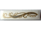 Part No: 61678pb180  Name: Slope, Curved 4 x 1 with Gold Elves Scrollwork and Dots Pattern (Sticker) - Set 41195