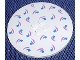 Part No: 6177pb004  Name: Tile, Round 8 x 8 with 4 Studs in Center with Blue and Dark Pink Small Wave Design Pattern (Sticker) - Set 5890
